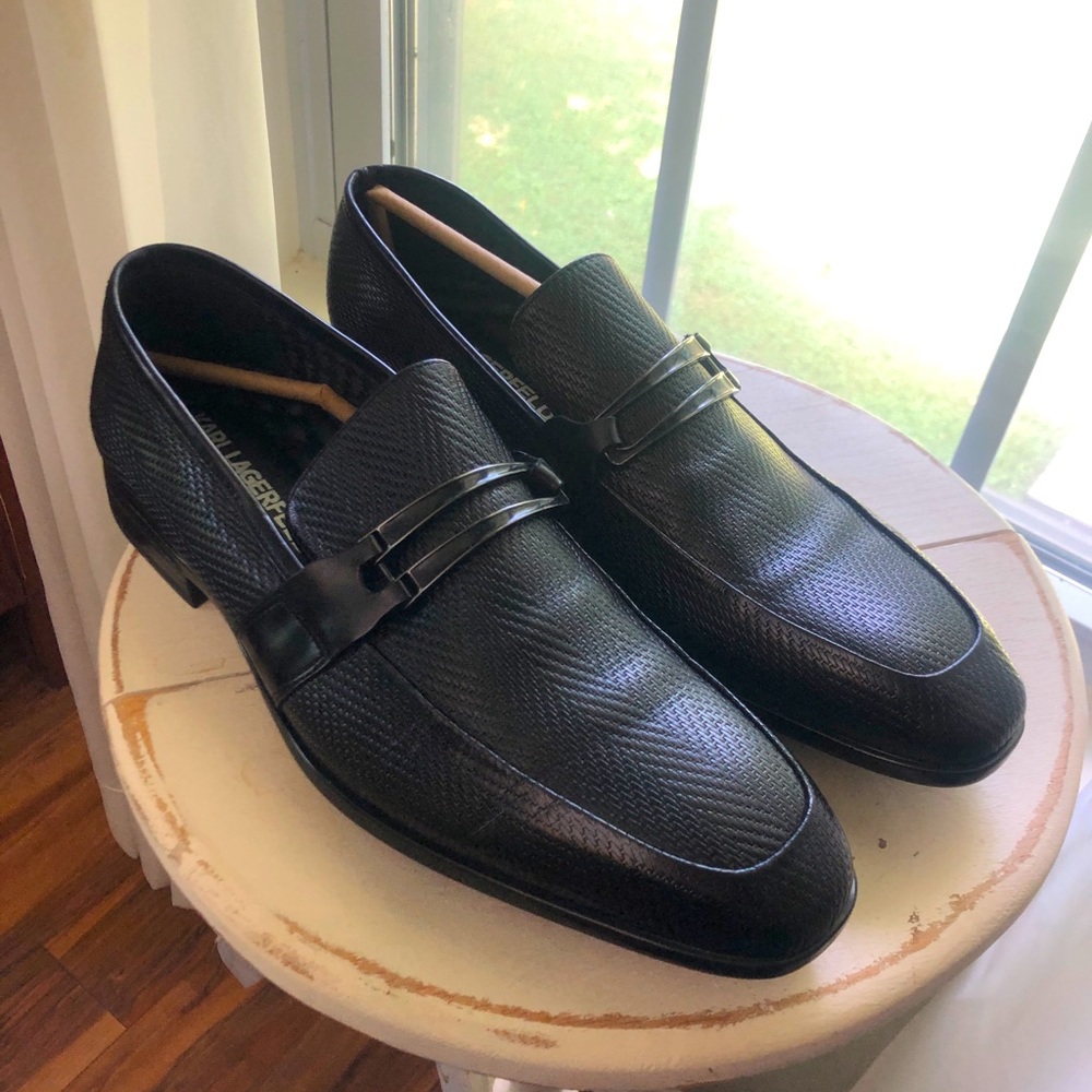 Karl Lagerfeld black loafers 10M